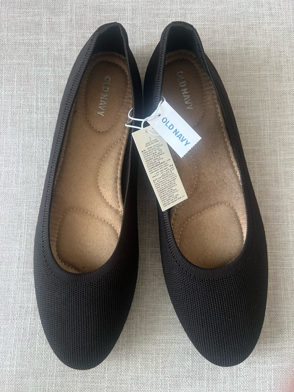 Old Navy Black Slip-On Comfort Flats